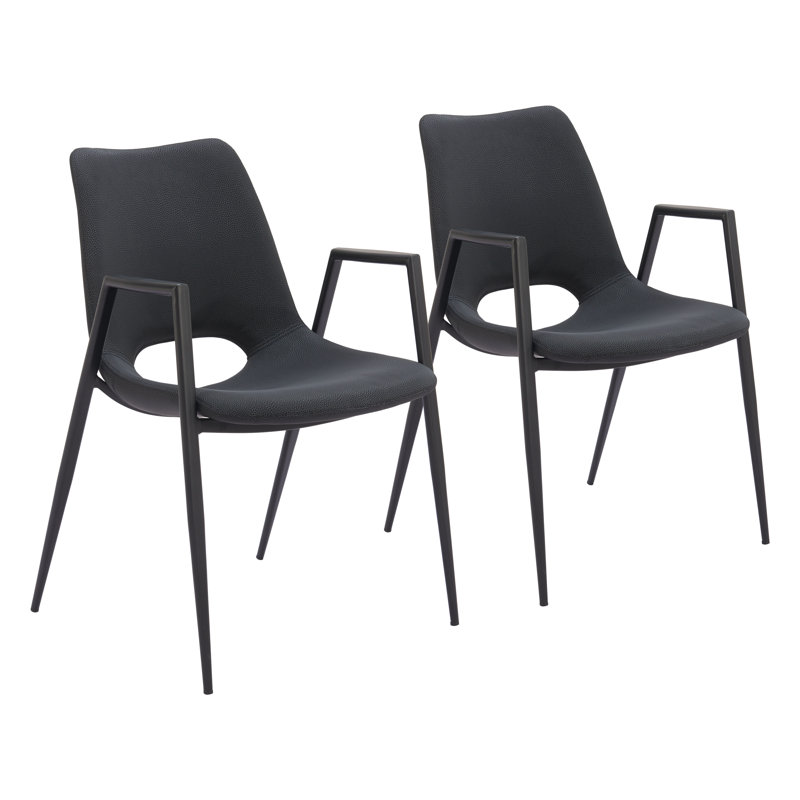 Chaise de salle à manger, Noir, Noir