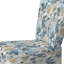 Motif floral blanc et bleu - Chaise d'appoint rembourrée Farmhouse, chaise d'appoint bleue