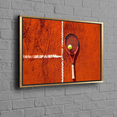 Orange Tennis Wall Art Canvas for Halloween Decor and Gym Artwork Perfect for Housewarming Gift