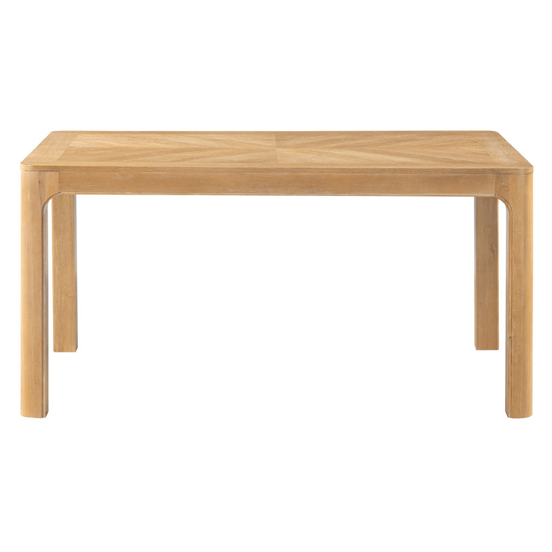 Rectangular Dining Table with Parquet-Style Top, Espresso