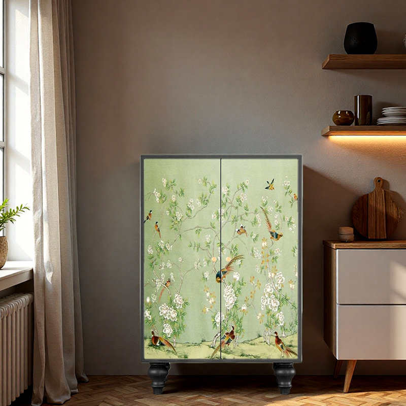 Armoire d'entrée en bois massif rétro français