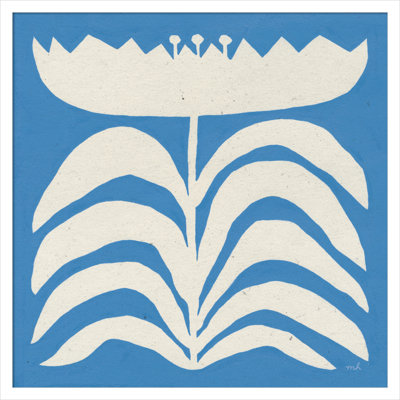 Delighted Floral II Blue Print