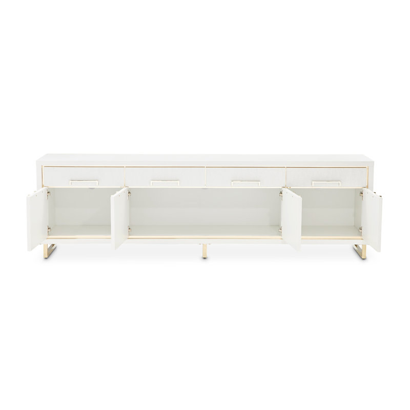 Palm Gate Media Cabinet - Cloud White