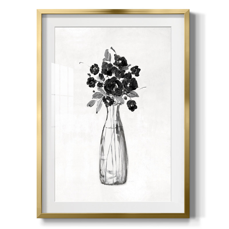«Zen Shapes II», reproduction encadrée, Blanc, Papier avec cadre doré
