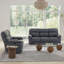 Canapé inclinable électrique Oslo avec causeuse et fauteuil inclinable oscillant-639969481
