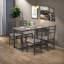 Ensemble de table et de chaises cinq pièces avec dossier, style industriel, structure solide-1635804318-1635804305-1635804307