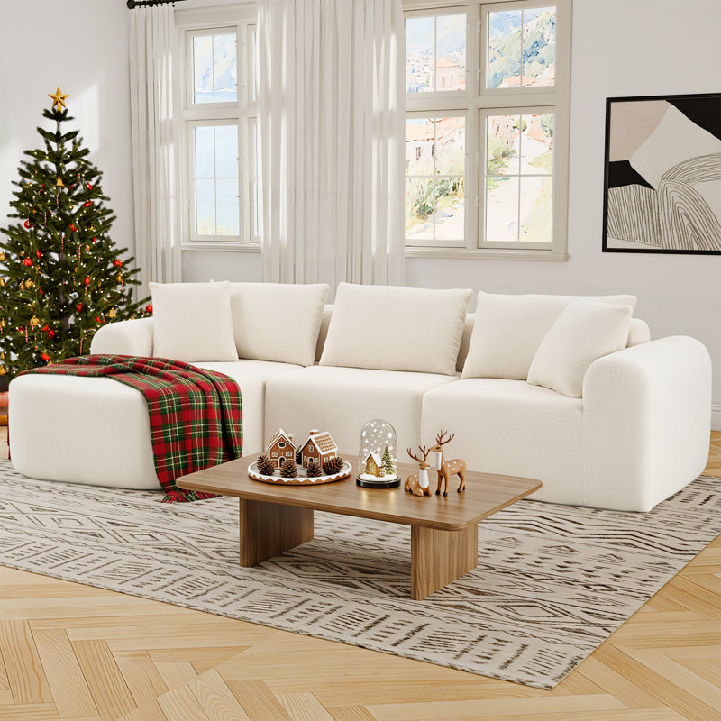 Boneless Modular Sectional Sofa, 3-Seat Sofa Sleeper For Living Room