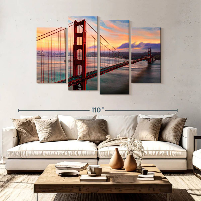 Pont Nicci Golden Gate, H 54 po x l 84 po