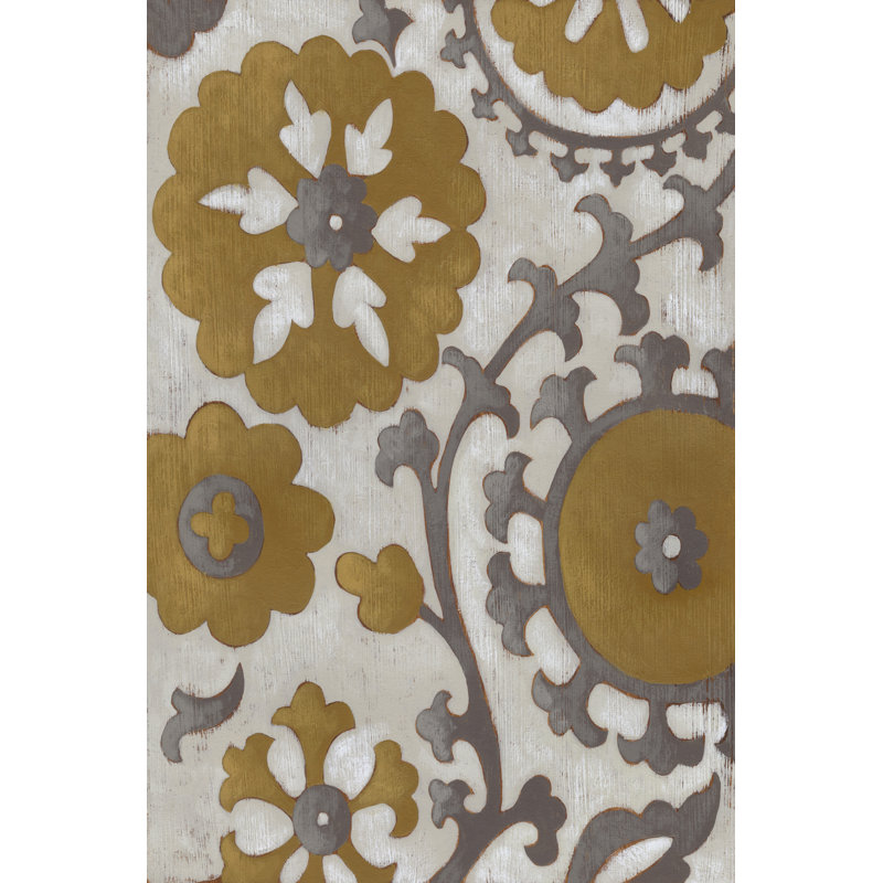 Ochre Suzani II by Chariklia Zarris - Wrapped Canvas Print, 46cm H x 30cm W