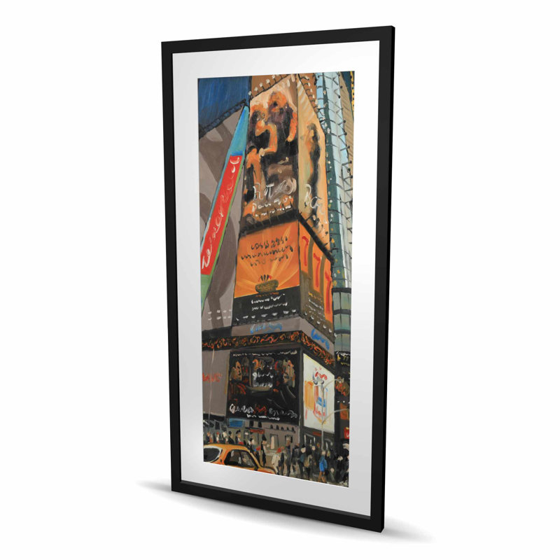Illuminé New York City Street - imprimé contemporain orange
