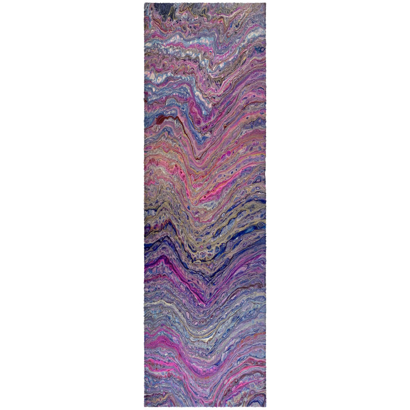 Premium Machine Washable Dream Shag Abstract Rug, 2'3" x 7'6" Runner