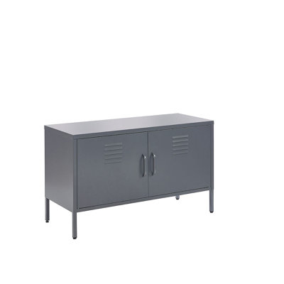 Yacine Accent Steel Chest TV Cabinet, Low Sideboard