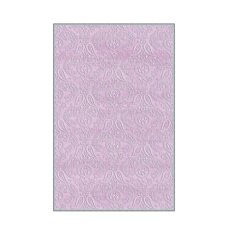 Stylish Hall Carpet (3.3 x 6.6 ft), 100% Polyester, 0.3 in Pile Height | Antibacterial, Non-Slip PVC Felt Dot Underside | Machine Washable, 3D Digital Print, Durable & Easy to Clean | Perfect for Entryway & Living Areas