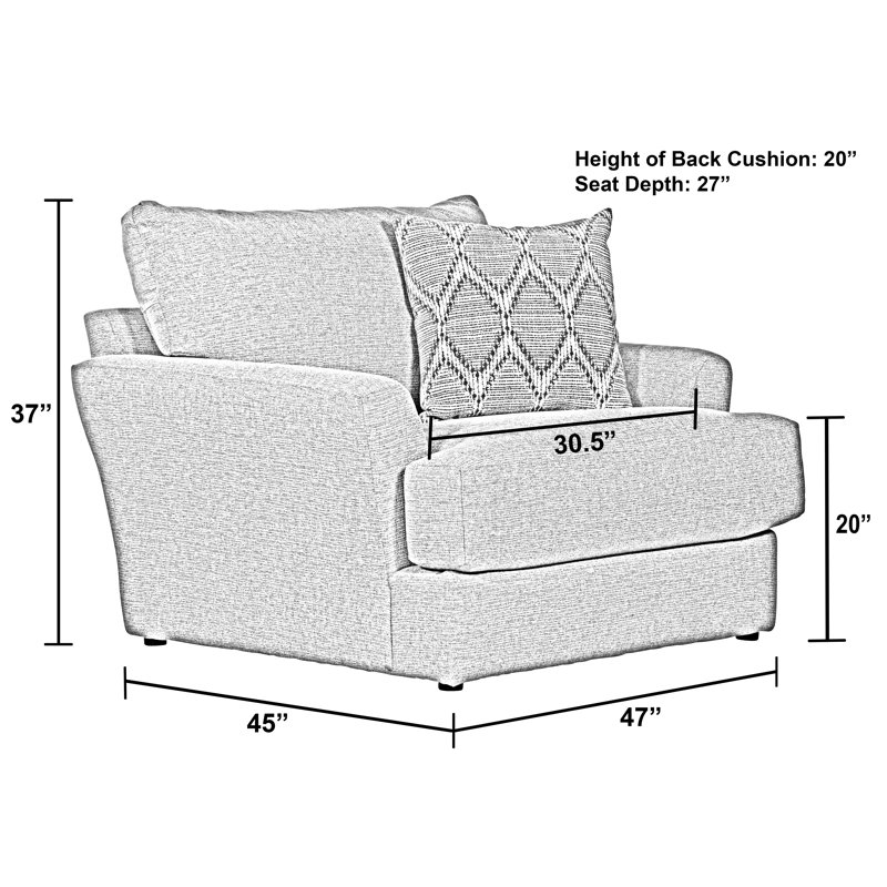 Fauteuil Huckabee, 100 % polyester bleu