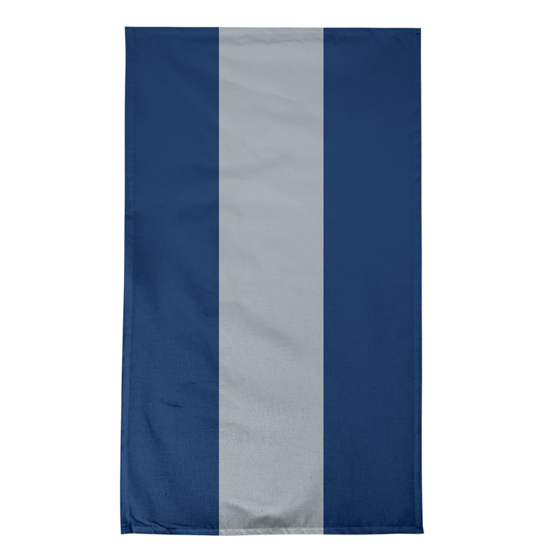 Anaheim Stripe Tea Towel Kitchen Towel, Poly Twill, Blue/Flat Silver/Blue