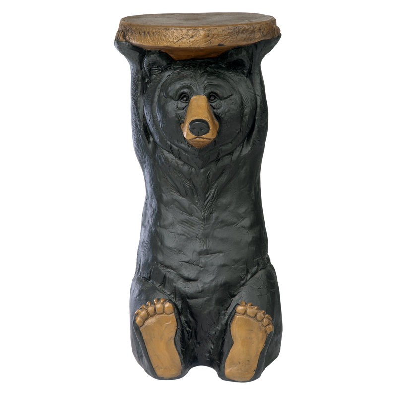 Forest Black Bear Figurine End Table