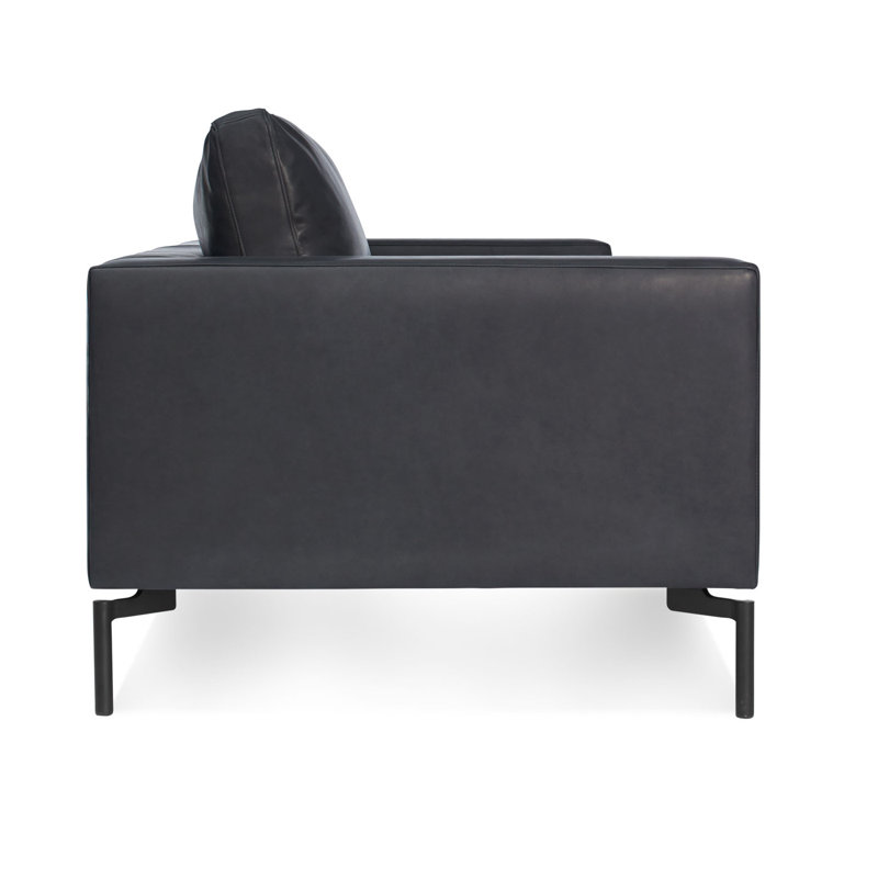 New Standard Sofa, Granite Genuine Leather, 32" H x 78" W x 35" D