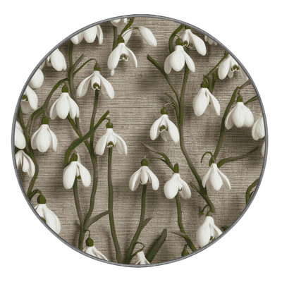 Machine Washable Botanical Gray Area Rug