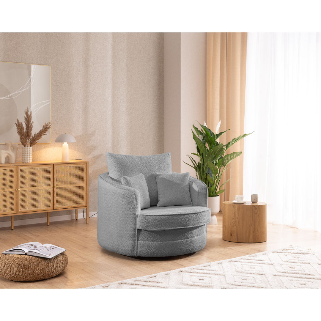 Ted I Upholstered Swivel Armchair