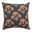 Coussin manuel à tissage manuel en polyester bleu, orange et blanc 12 po x 12 po