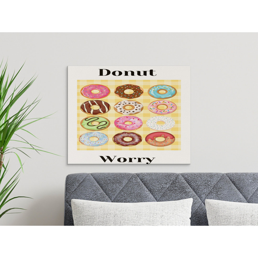 Sweet Donuts Fun Kitchen Canvas Print