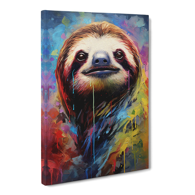 Sloth Modern - Wrapped Canvas, 76cm H x 50cm W x 3cm D