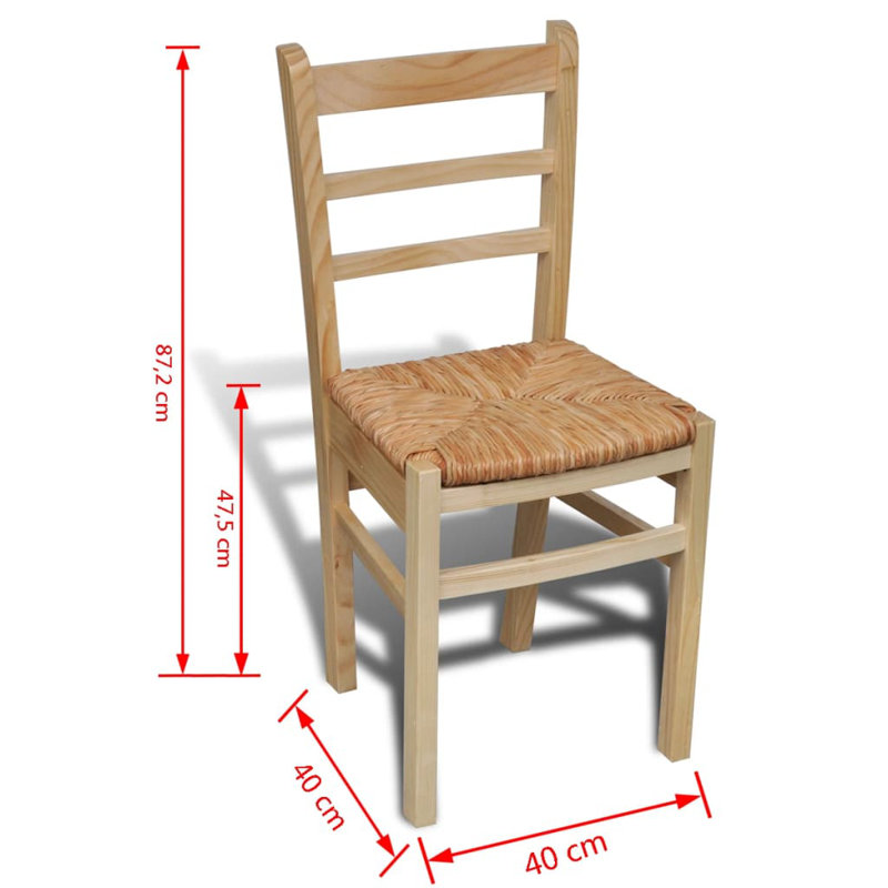 47.5cm H Side Chair, Natural finish