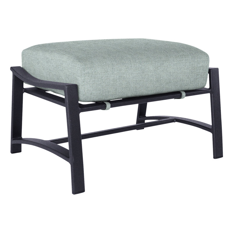 Avana Outdoor Ottoman, Graphite, Alcazar Redwood