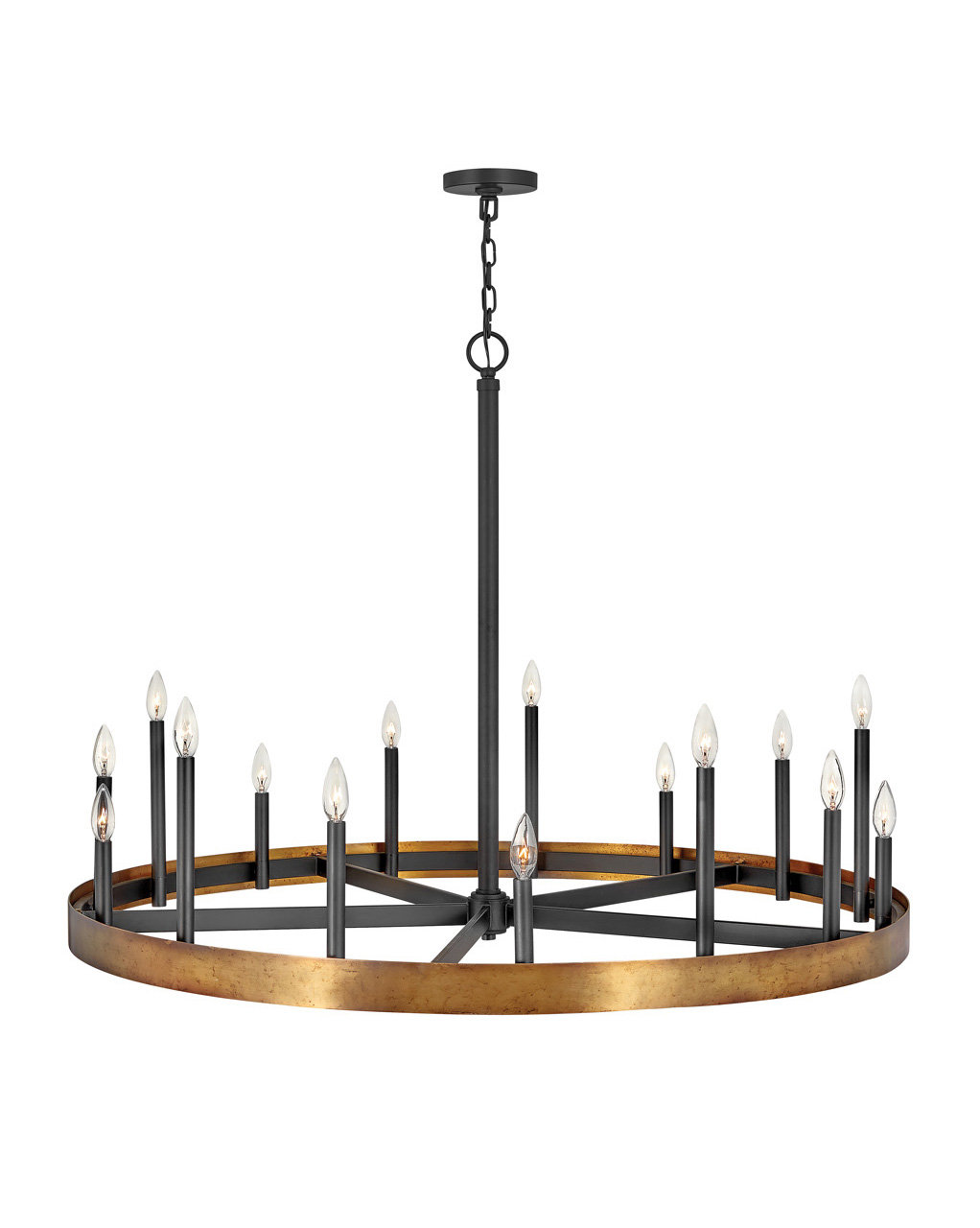 Hinkley Lighting Wells 15 Light Wagon Wheel Chandelier Wayfair