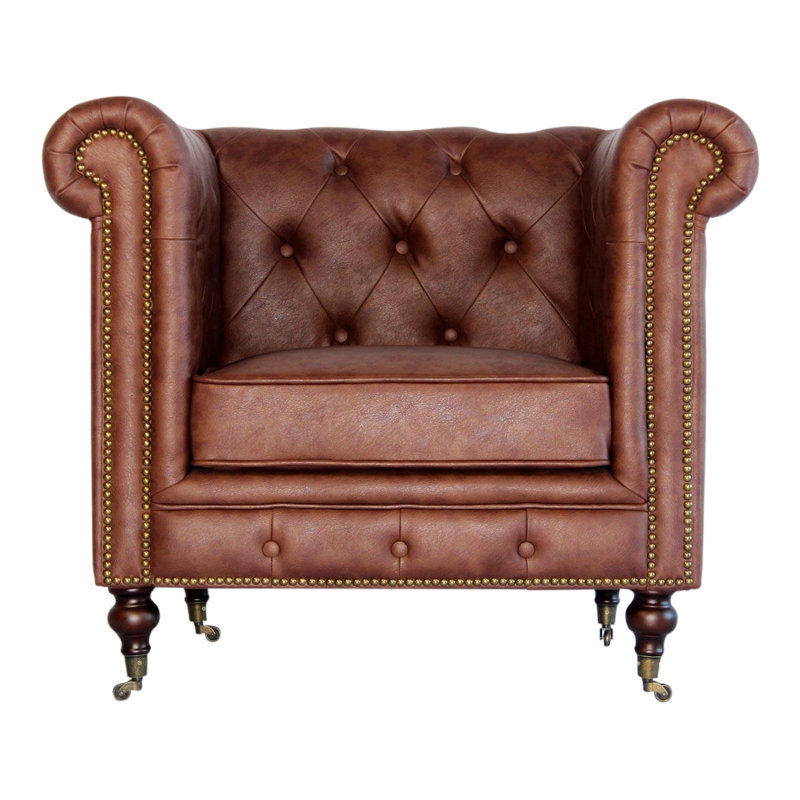 Fauteuil club en cuir dc