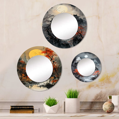 Whist Metal Round Mirror