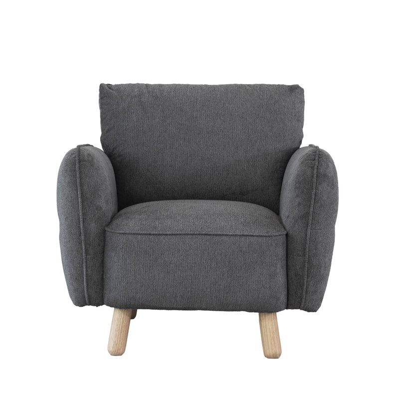 Upholstered Armchair, Dark Grey