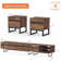 3-Piece Modern Living Room Table Set, 113-Inch TV Stand With Storage Cabinet And End Tables With 2 Drawers, Console TV Table And Entertainment Centre For Living Room