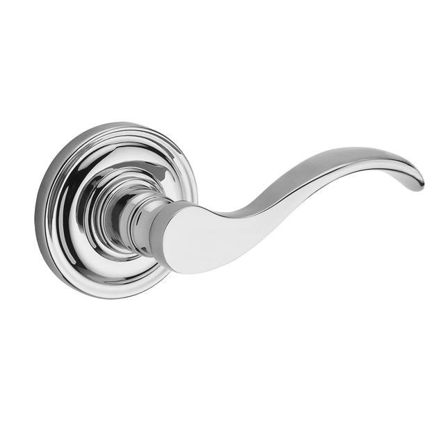 Curve Single Dummy Door Lever with Traditional Round Rose