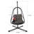 Swing Egg Chair With Stand Indoor Outdoor Wicker Rattan Patio Basket Hanging Chair With C Type Bracket , With Cushion And Pillow,Patio Wicker Folding Hanging Chair( Special Construction Cup Holder-1072625405