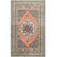 One-of-a-Kind Hand-Knotted 1960s 5'9" x 9'4" Wool Area Rug in Orange/Blue