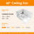 60 Inch Ceiling Fan With Lights 3 Solid Wood Fan Blade Noiseless Reversible Motor Remote Control