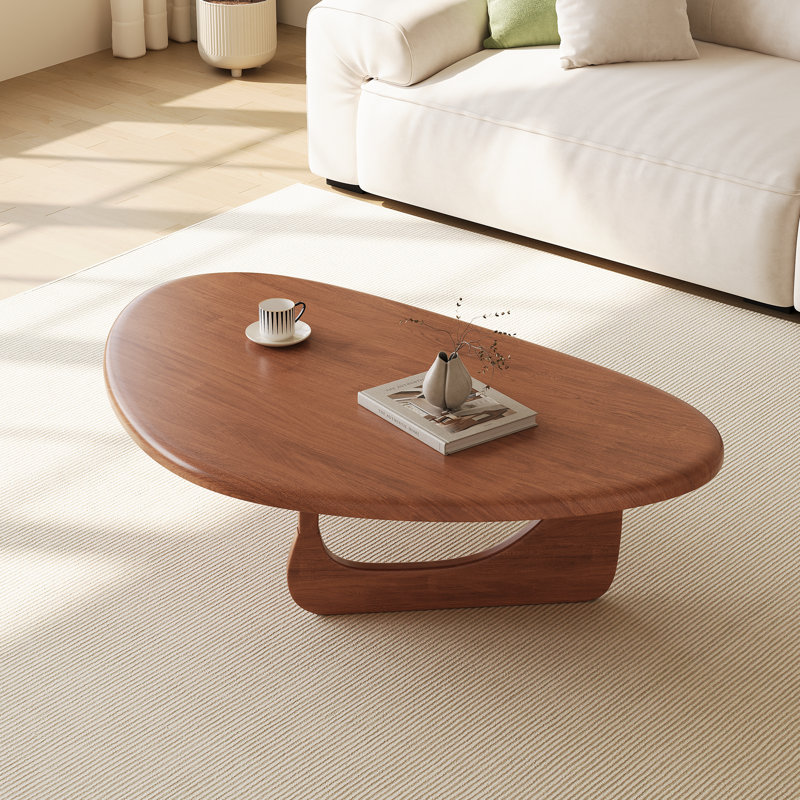 Table basse moderne moderne en bois pour le salon, Noyer
