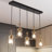 Strasburg 5 - Light Matte Black Kitchen Island Pendant