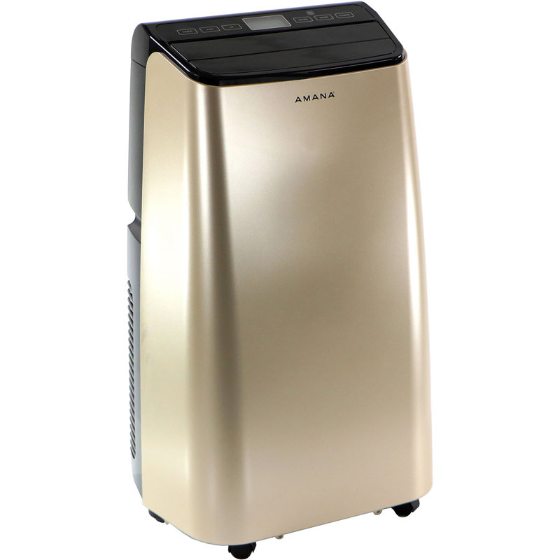 Climatiseur portatif Amana avec télécommande en or / noir pour les pièces jusqu'à 450 Pi., Or/noir, 7500 BTU