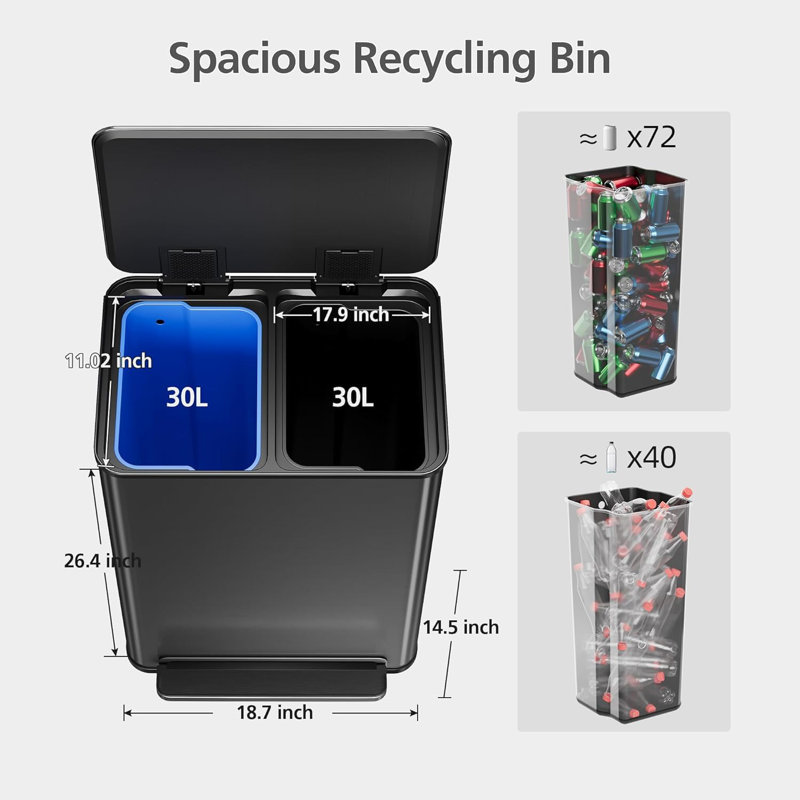 Stainless Steel Kitchen Trash Can
