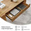 Table basse 48 po avec tiroir de rangement caché, bois naturel | Idée cadeau
