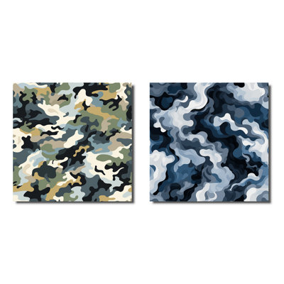 Courtnei - Abstract Square Collage Set Of 2