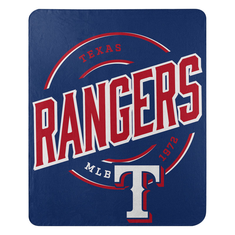 MLB Texas Rangers Fleece Throw Blanket, Baseball Fan Decor, 50x60 Inches