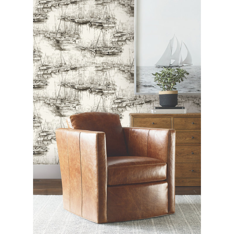 Papier peint Yacht Club Taupe, Taupe