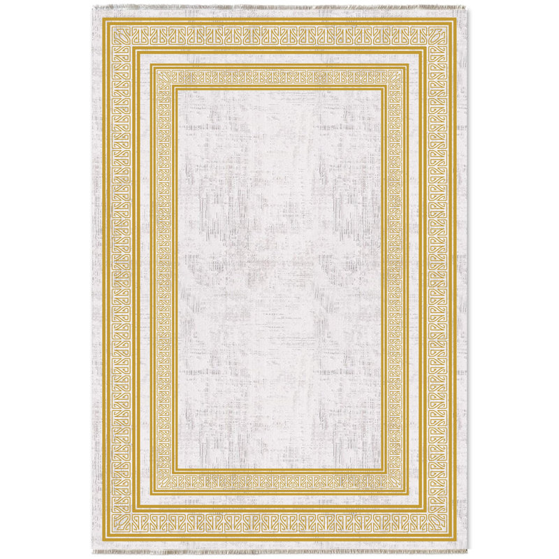 Tapis rectangulaire Nayah avec envers antidérapant, Tapis de couloir 4 pi x 8 pi 3 po