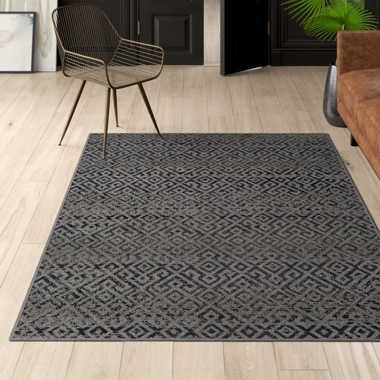 Caleigha Performance Flatweave Geometric Indoor / Outdoor Rug