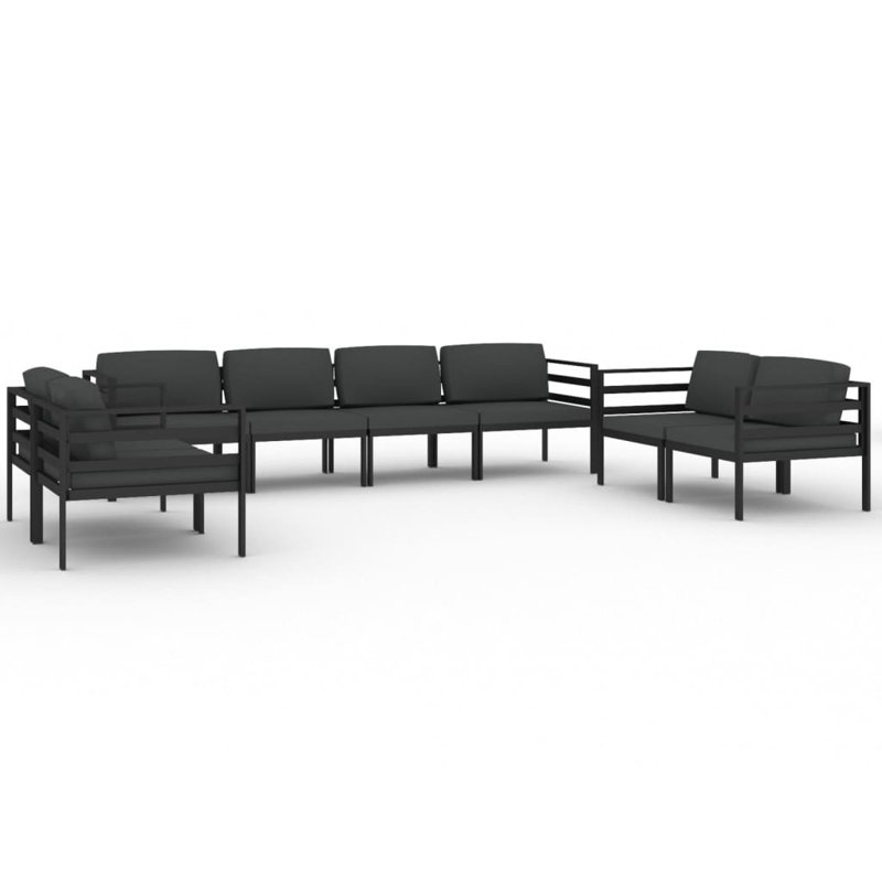 Ensemble modulaire de patio carré de 27,6 po de largeur avec coussins
