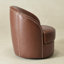 Fauteuil demi-tonneau pivotant en cuir véritable de 29,1 po de largeur-118088574