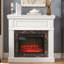 Foyer électrique avec manteau de cheminée, cadre de cheminée avec insert de foyer de 23 po, flamme réglable, télécommande, l 41,34 po x P 14 po x H 40 po-344563730